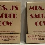 Mrs J's Sacred Cow Matchbook
